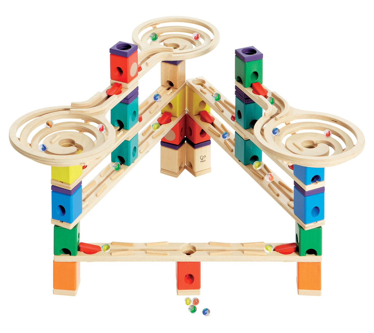 Hape Quadrilla Wooden Marble Run Construction Vertigo 134 Pcs
