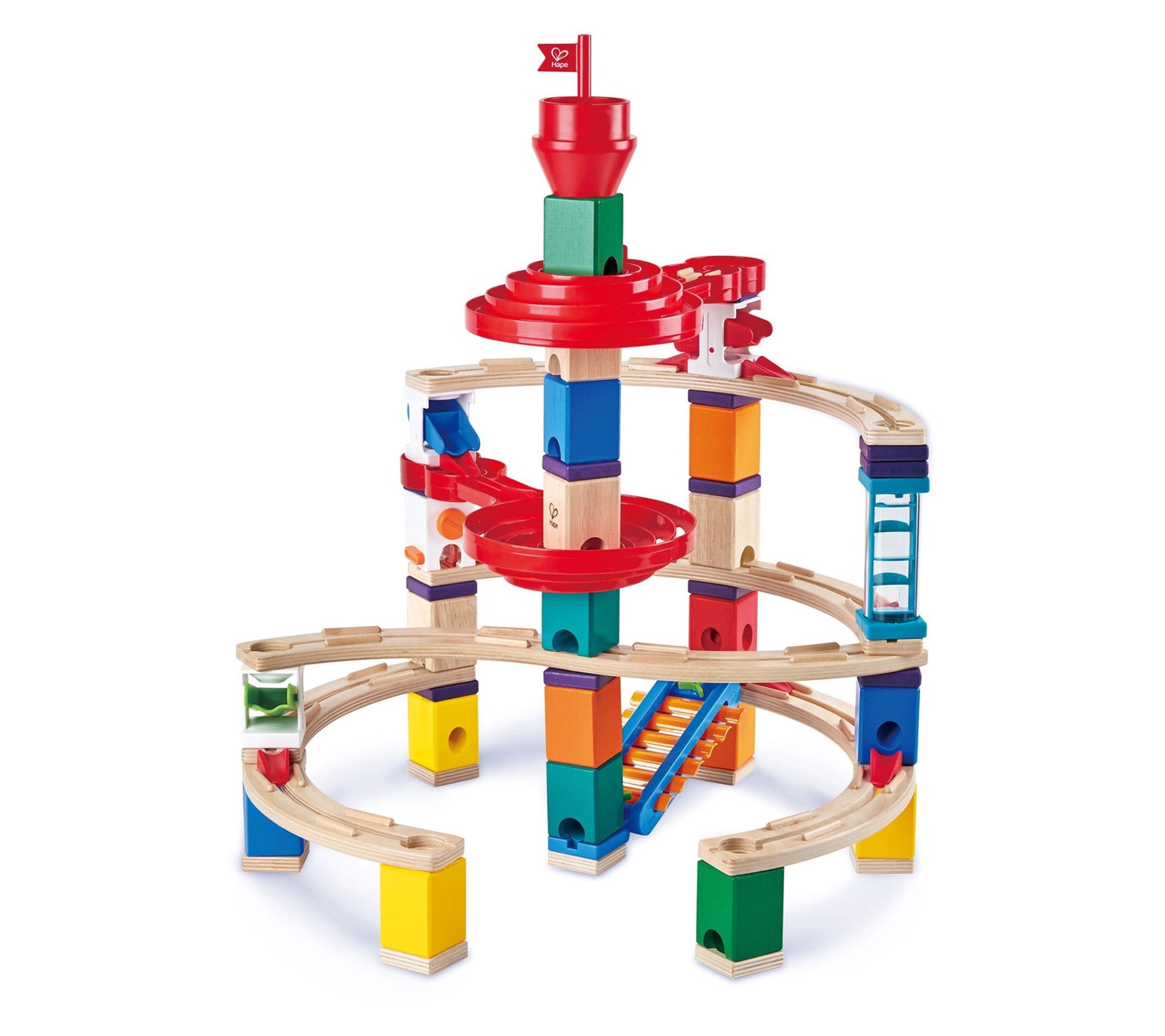 Hape Quadrilla Wooden Marble Run Construction Super Spiral