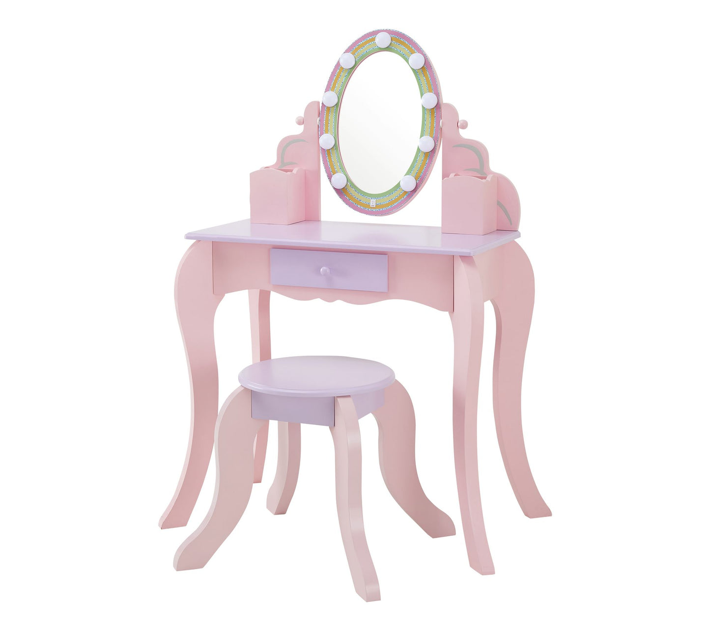 Teamson Kids Little Princess Rapunzel Vanity with LED Mirror
