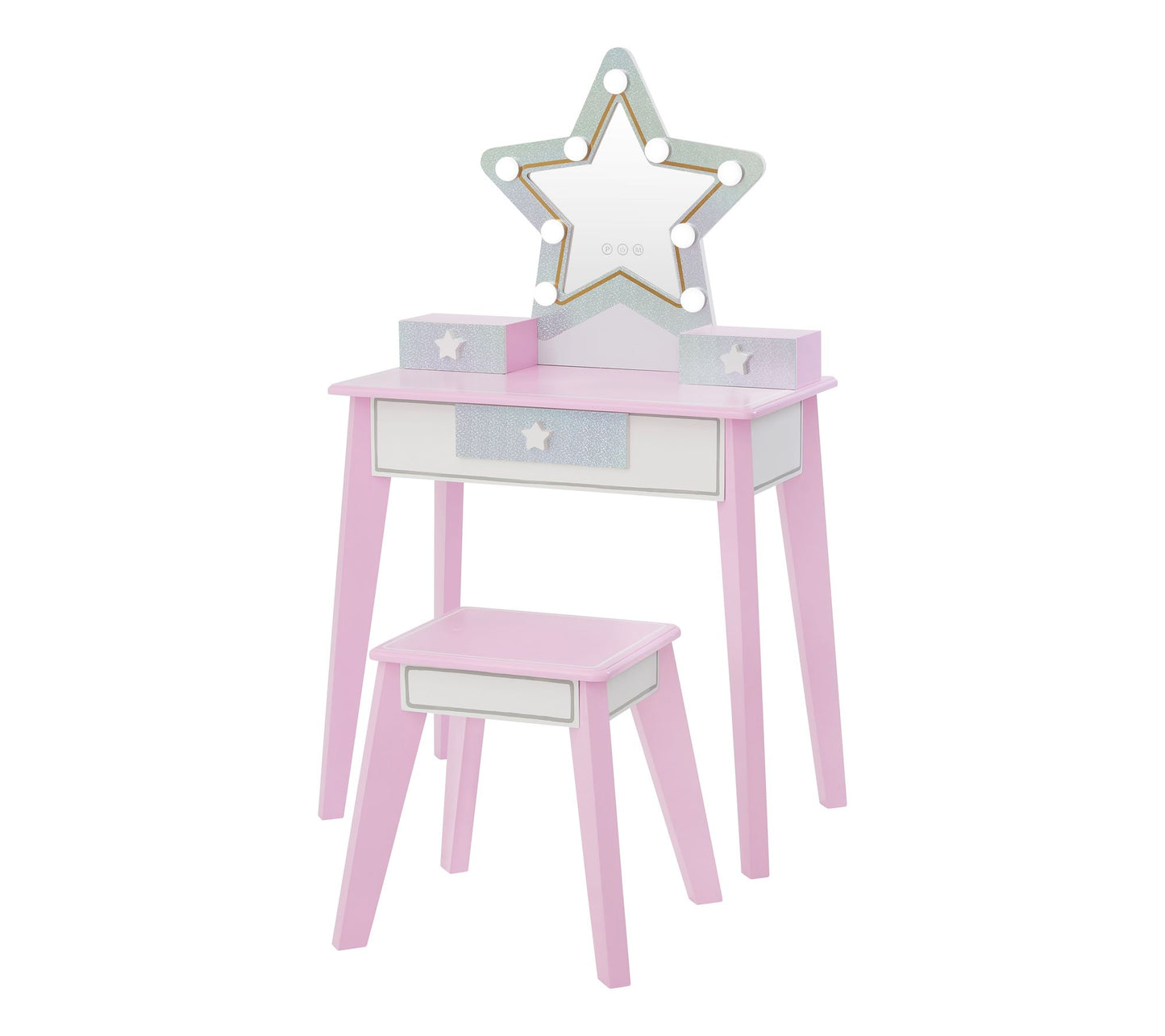 Teamson Kids Little Princess Star Vanity with LED Mirror