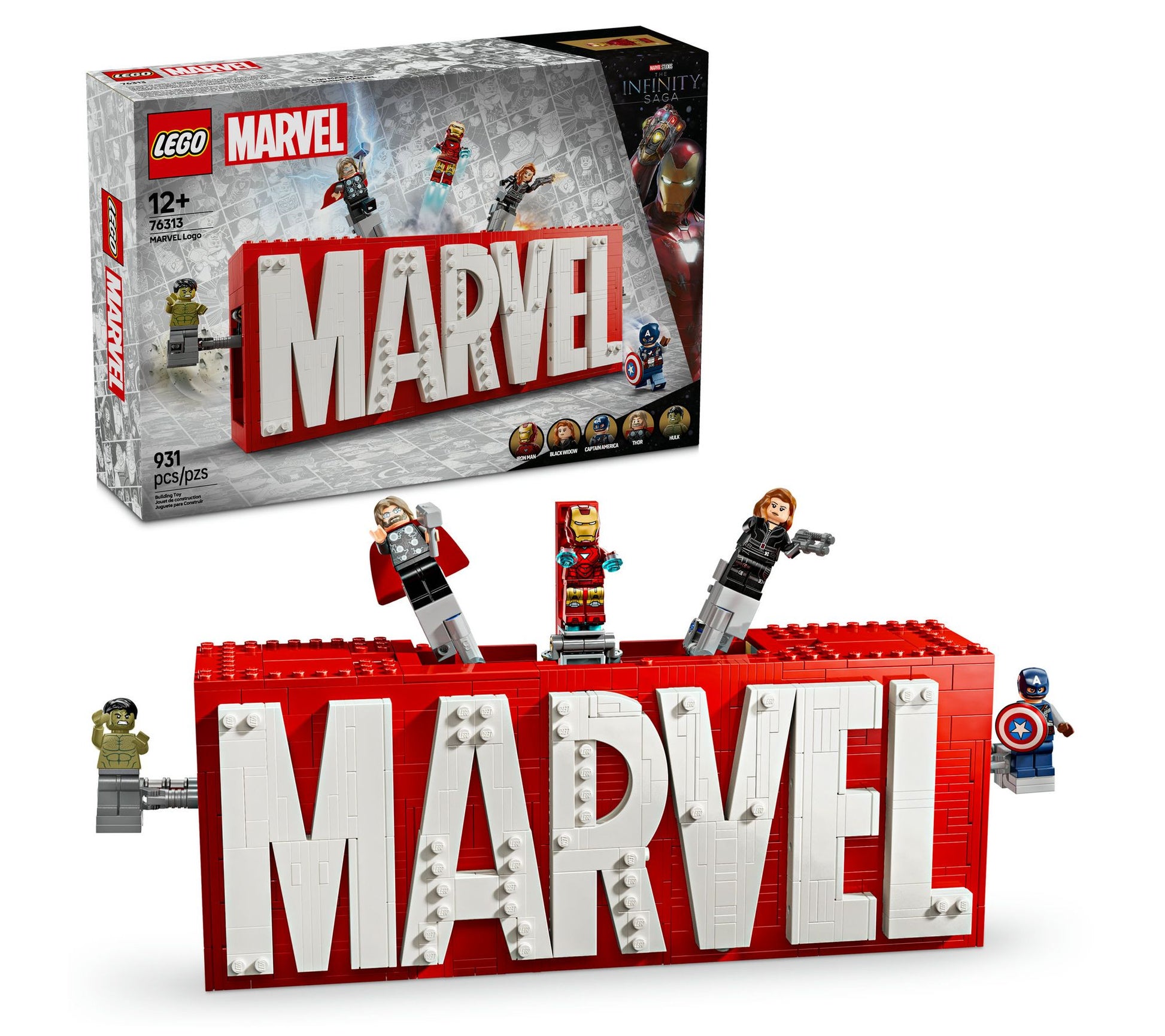 LEGO Marvel MARVEL Logo & Minifigures Collectible