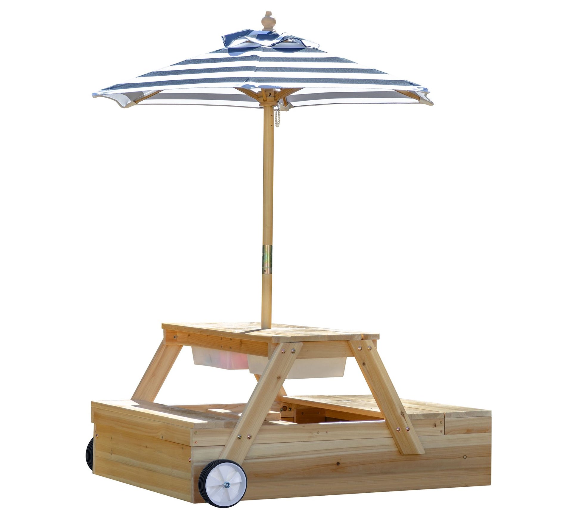 Teamson Kids Sorrento Outdoor 2-in-1 Picnic Table & Sandbox